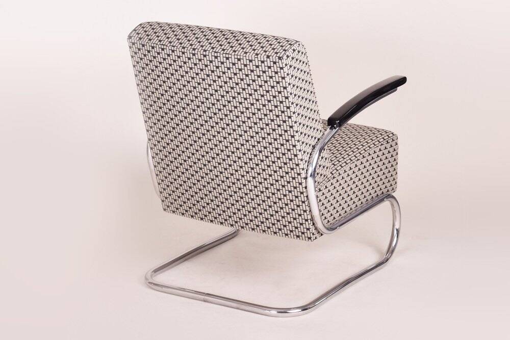 Bauhaus Armchair in Chrome attributed to Mücke-Melder, Czech, 1930s