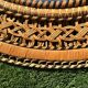 Oval mirror in rattan and wicker, 1970