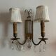 Applique art deco en laiton, perles et pampilles