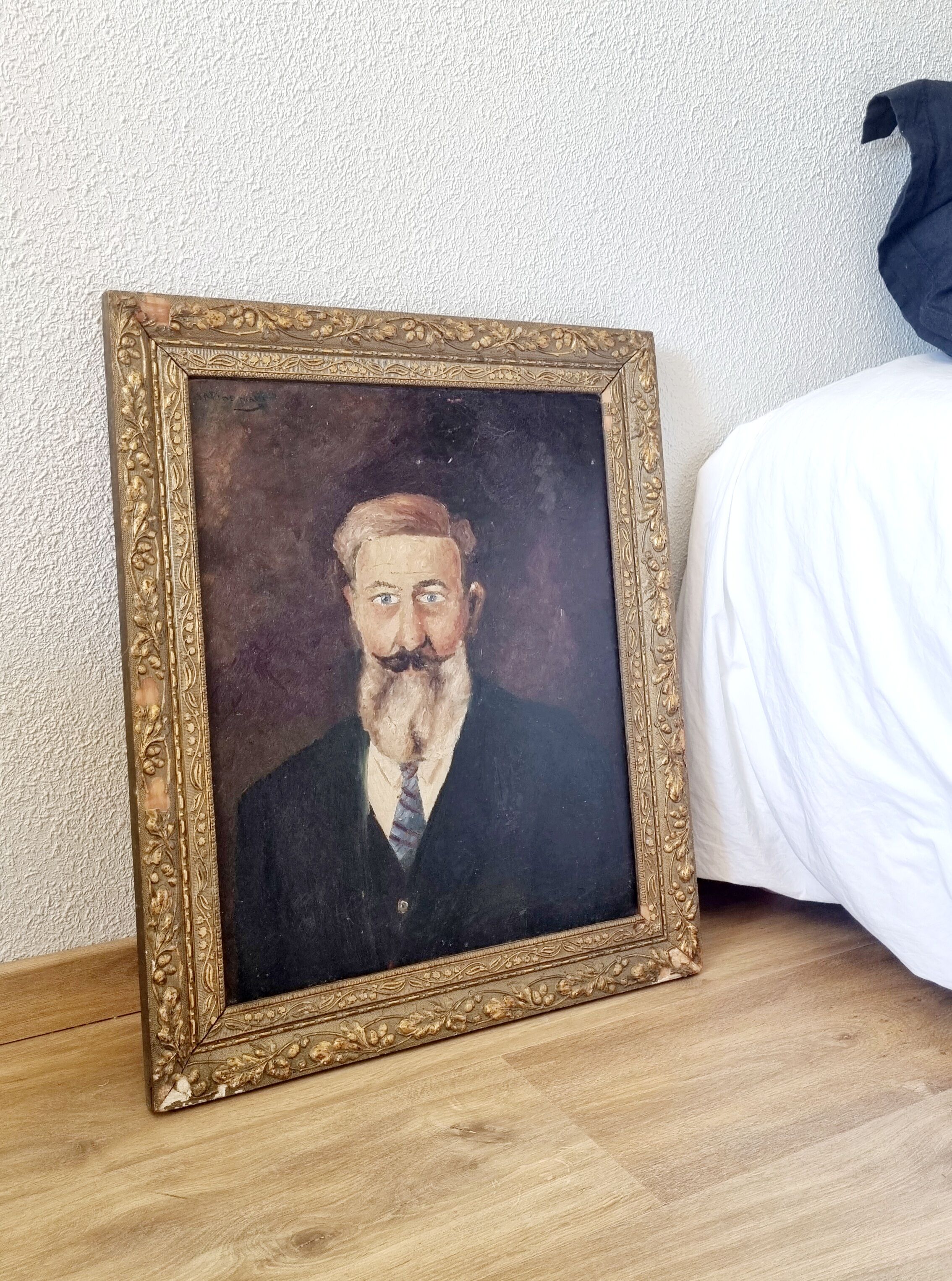 Tableau peinture à l'huile portait