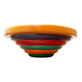 Coupe à fruits postmoderne en bois par Pietro Manzoni, Italie