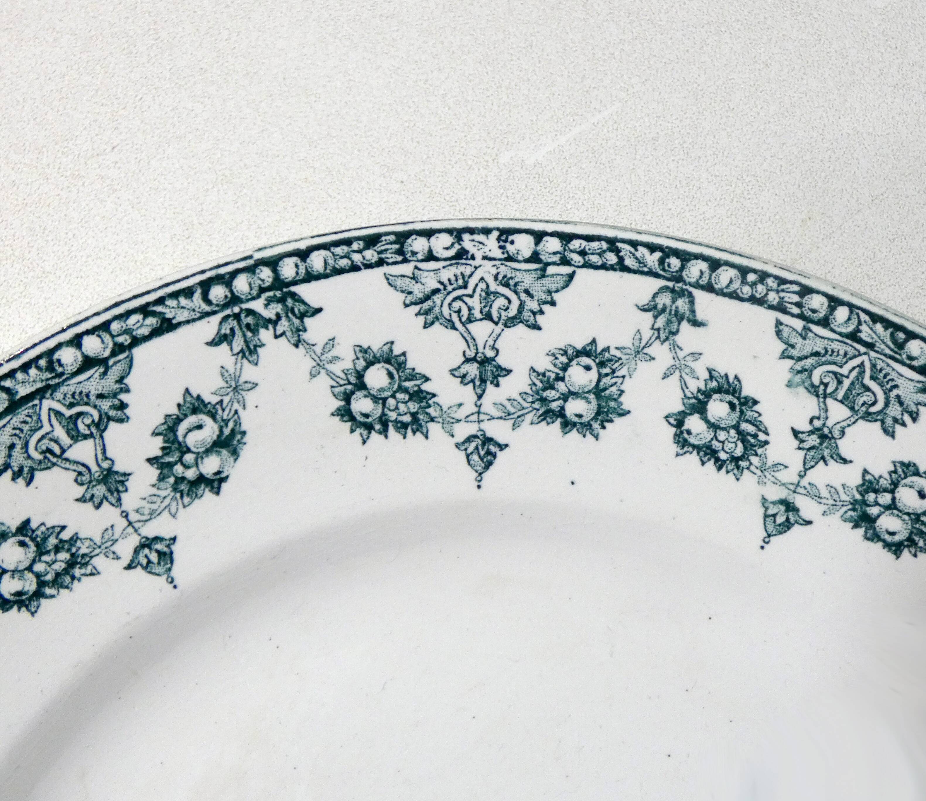 Terre de fer 6 Art Deco flat plates NORMAND model