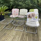 6 Gastone Rinaldi chrome chairs from the 70s