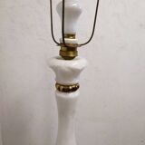Alabaster and brass floor lamp