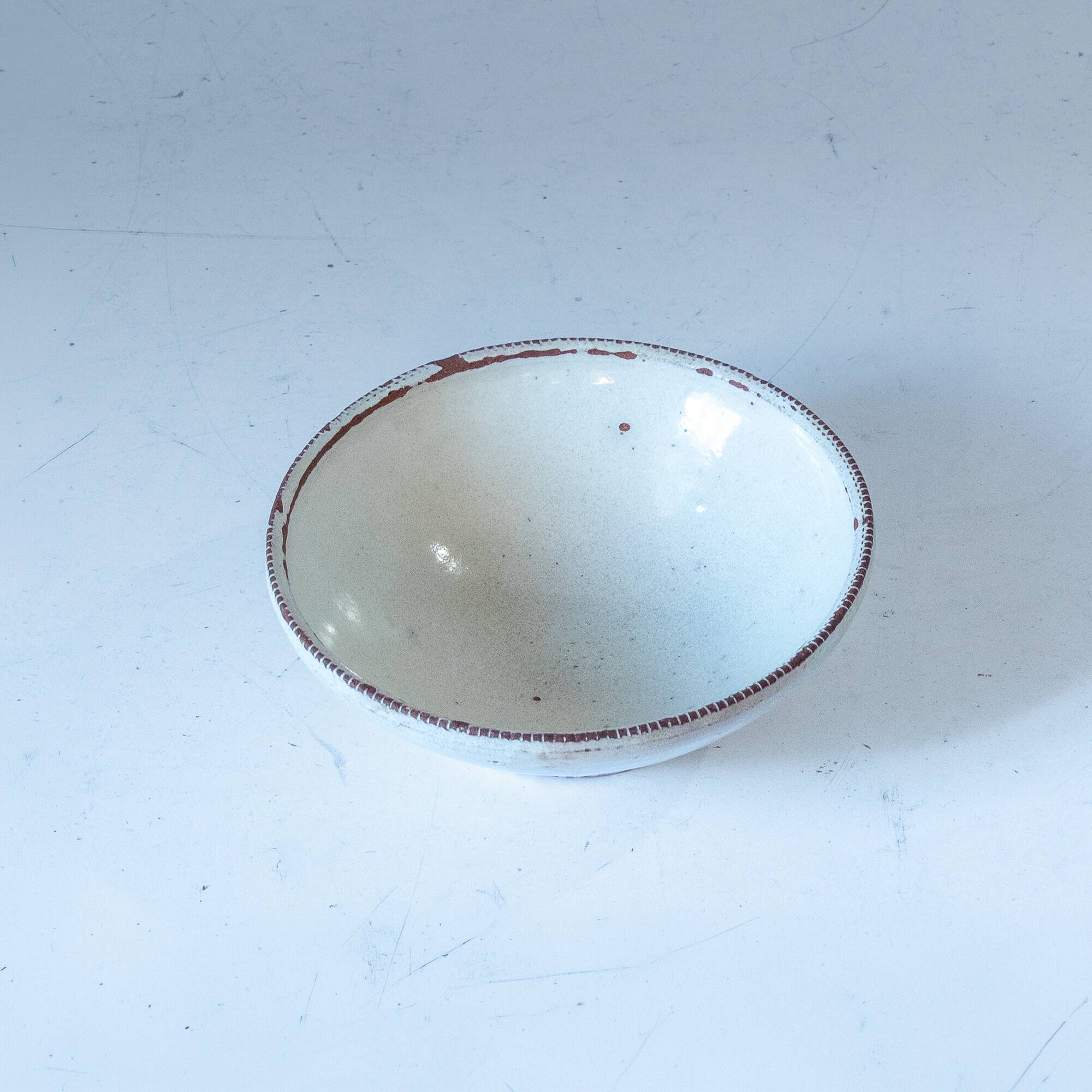 Antique Handmade Ceramic Bowls, Set of Three, Italy 1900 circa