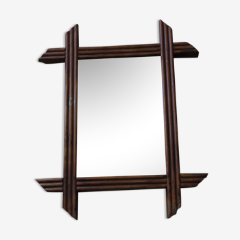 Miroir rectangulaire en bois 33 x 27 cm