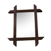 Miroir rectangulaire en bois 33 x 27 cm