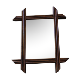 Rectangular wooden mirror 33 X 27 cm
