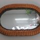 Miroir en rotin osier vintage