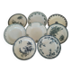 8 iron earthenware plates (St Amand Hamage HB & Cie Sarreguemines Digoin)