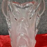 Art Nouveau style molded crystal vase