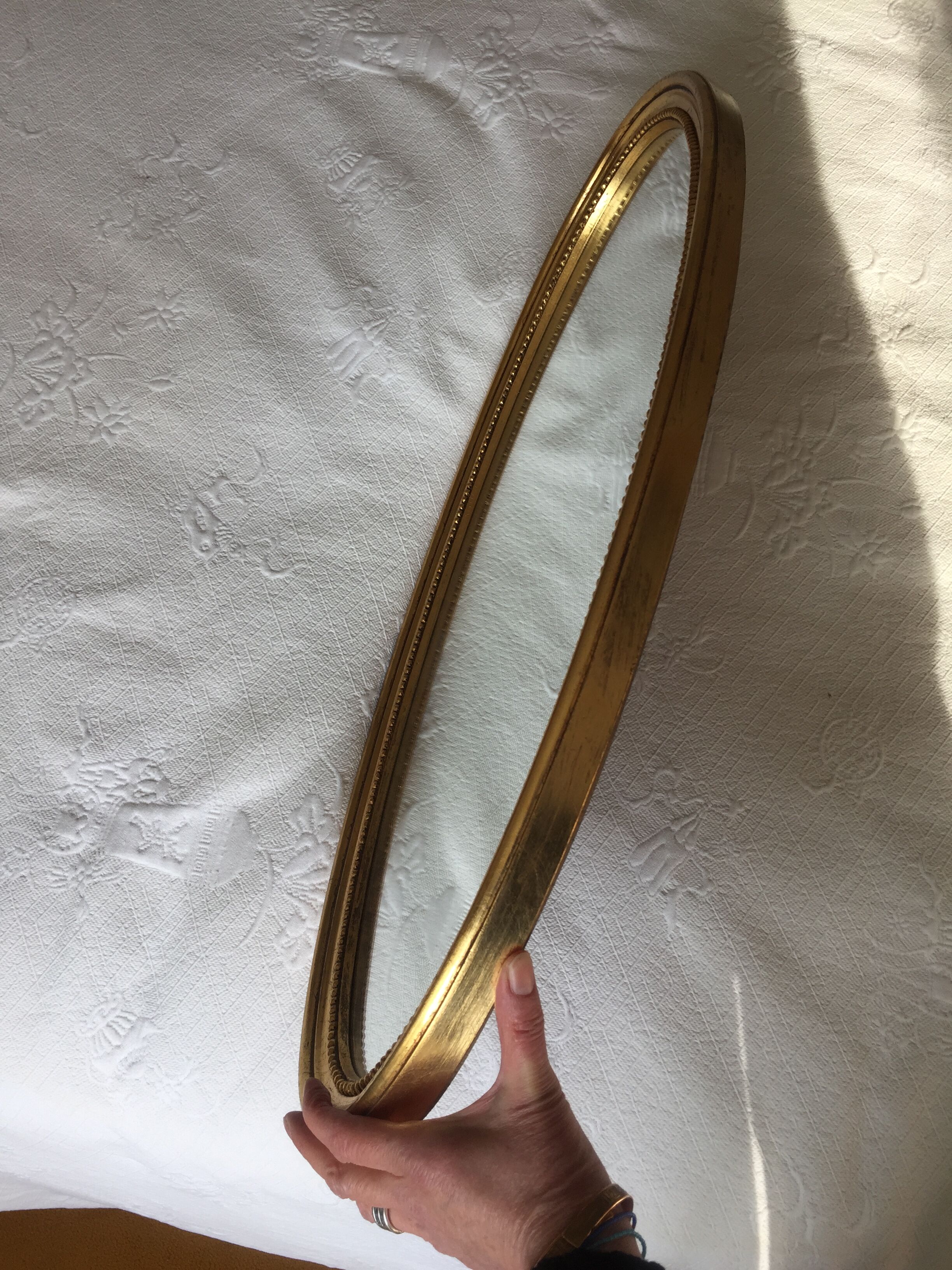 Oval mirror 36x67cm