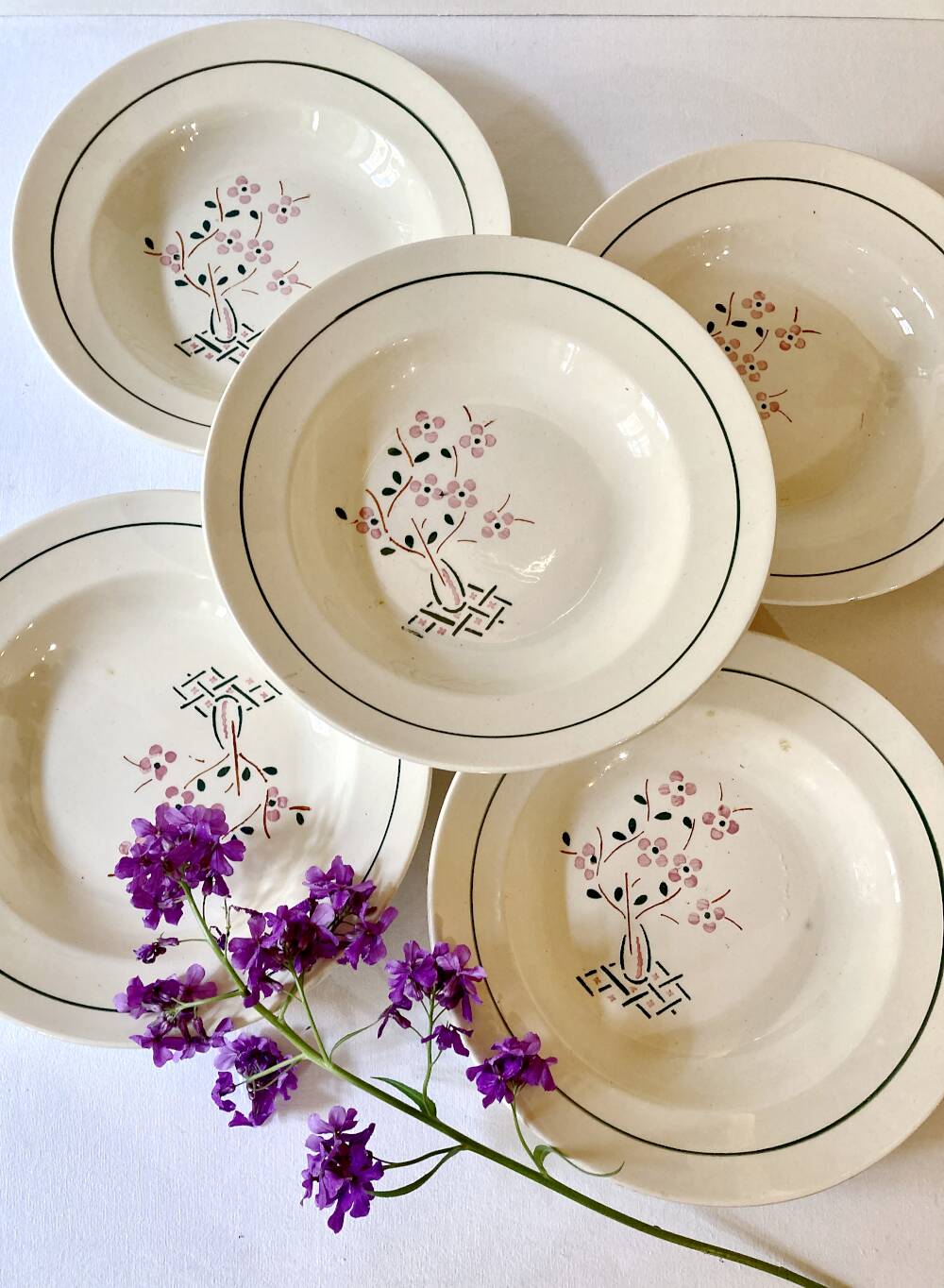 5 deep plates, KG Lunéville, Lorraine model, 1910s