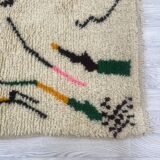 Handmade wool Berber rug 250 x 150