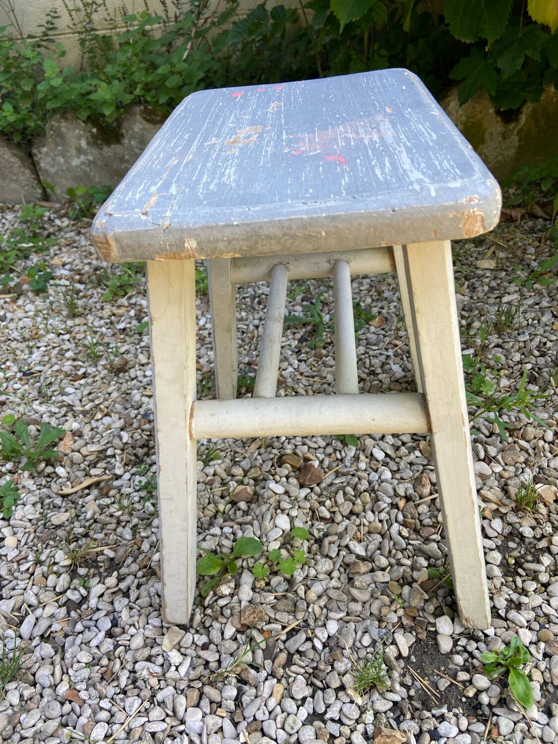 Small vintage wooden stool