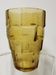 Stylized yellow glass vase, art deco
