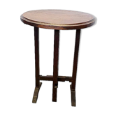 Table d'appoint pliante en chêne, France milieu du siècle