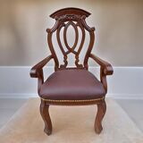 Set of 2 leather armchairs