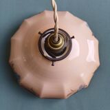 Suspension in pink opaline painted art deco