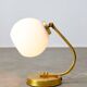 Lampe de table italienne vintage de couleur dorée
