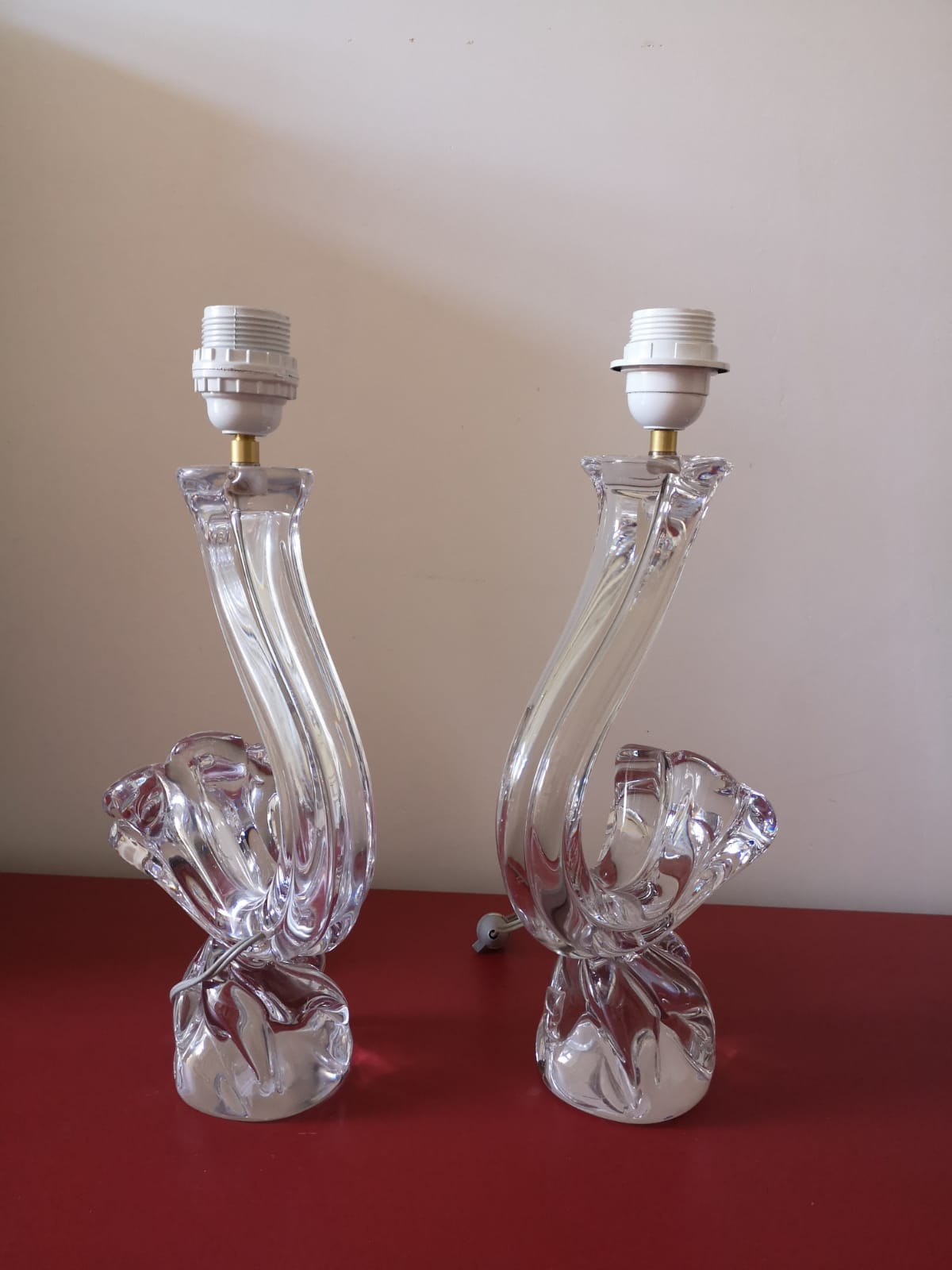 Two feet of lamp forming Daum crystal, circa 1960