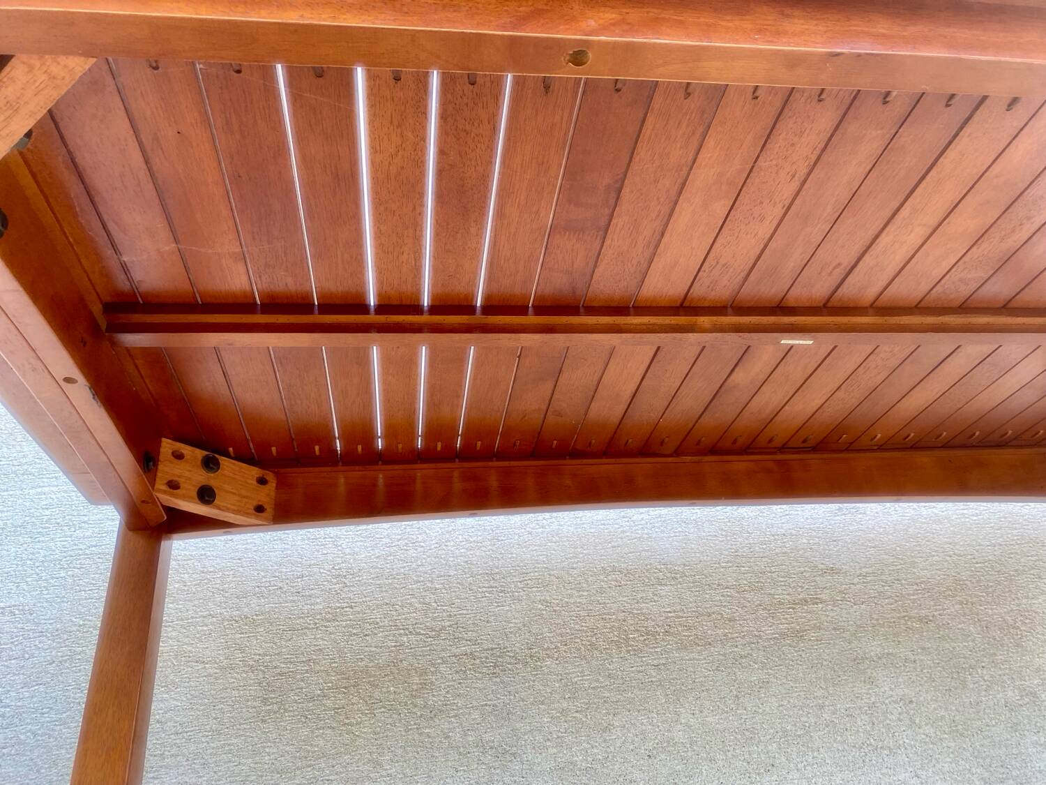 Exotic glass and solid wood table in Thailand