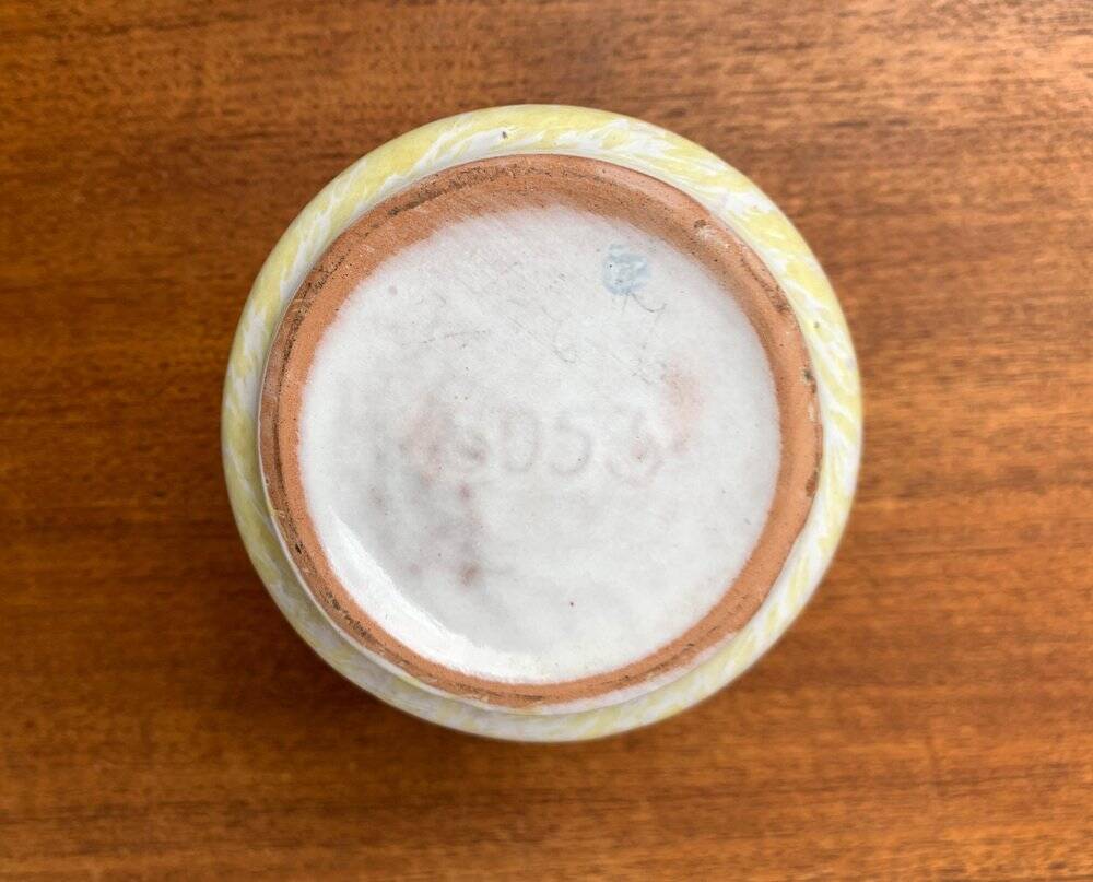 East German pottery vase from the GDR mid-century Strehla Keramik, 1960s.