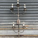 Grande applique murale chandelier métal 1950