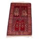 Vintage Afghan hand-knotted prayer rug with Islamic patterns.