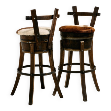 Vintage Beech Bar Stool, 1970s