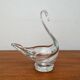 Vintage Glass Swan-Shaped Vase