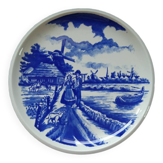 Assiette assiette bleue et blanche porcelaine Royal Manufacture BOCH Belgique. Pièce de 1950. Assiette cadeau amoureux