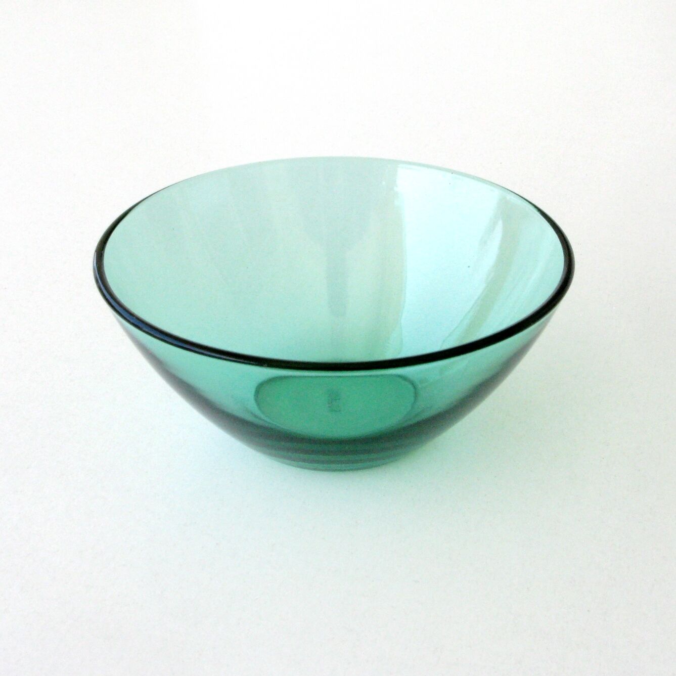 6 bols publicitaire huilor vintage en verre vert