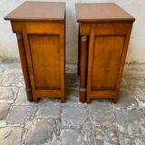 Pair of solid cherry bedside tables empire style