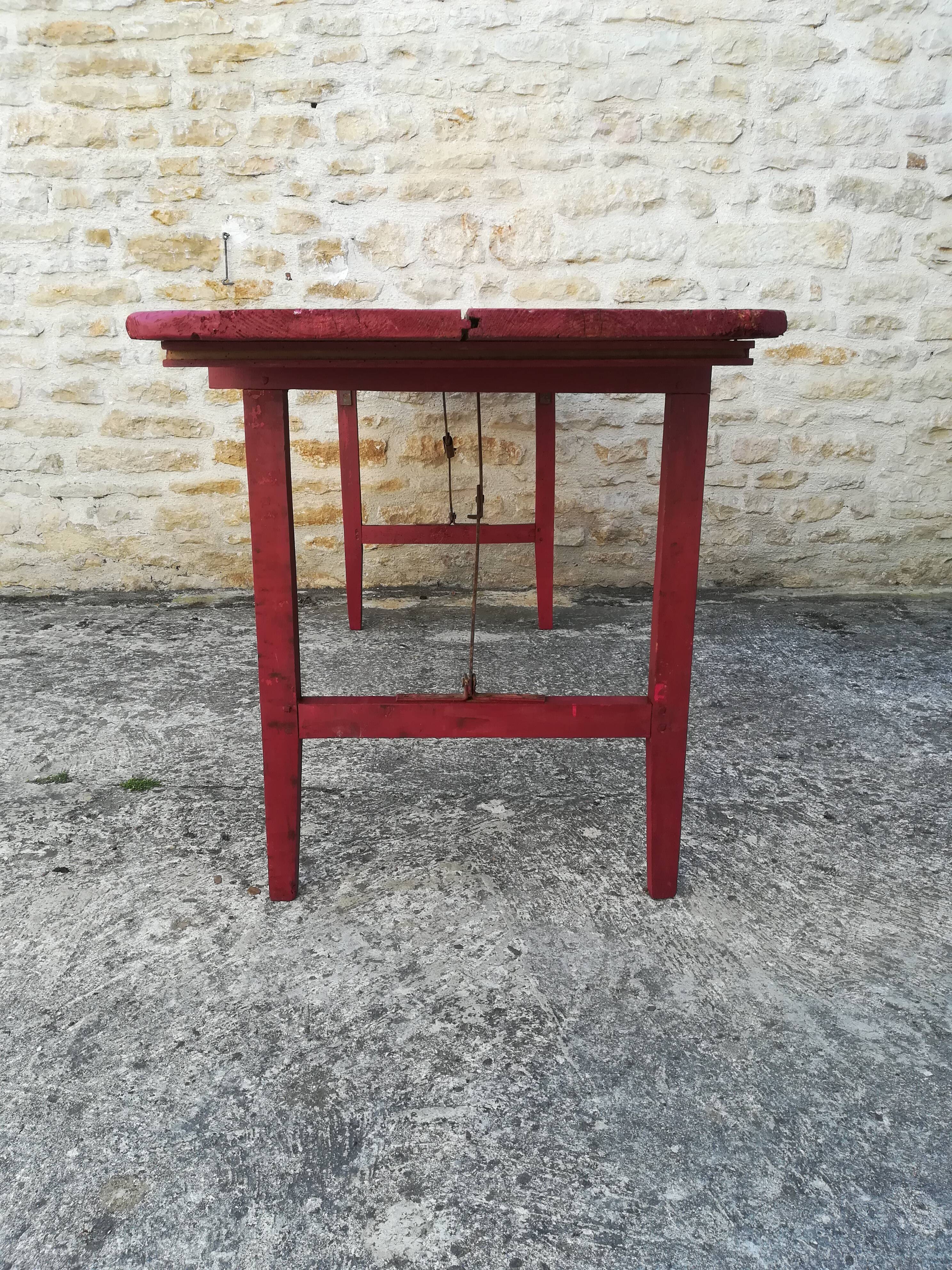 Folding brewery table