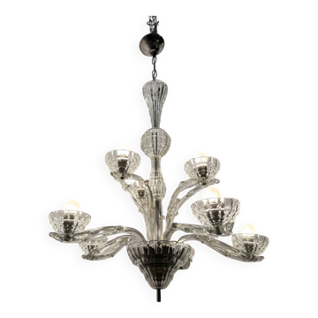 Lustre Art Déco en Verre de Murano des années 40