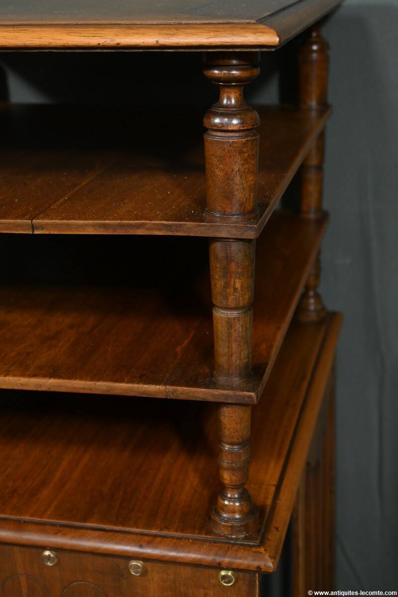 Revolving Walnut Bookcase, stamped G.Lancelin – 1900