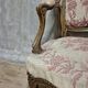 Vintage Louis XV style carved armchair with floral upholstery, 20th century, 90 × 58 cm