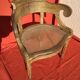 Louis XVI-style wooden desk and canage