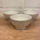 3 small faceted bowls
