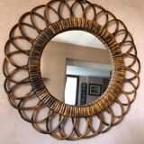 Rattan mirror 42cm