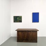 Solid oak trade counter, six drawers, France, circa 1920.