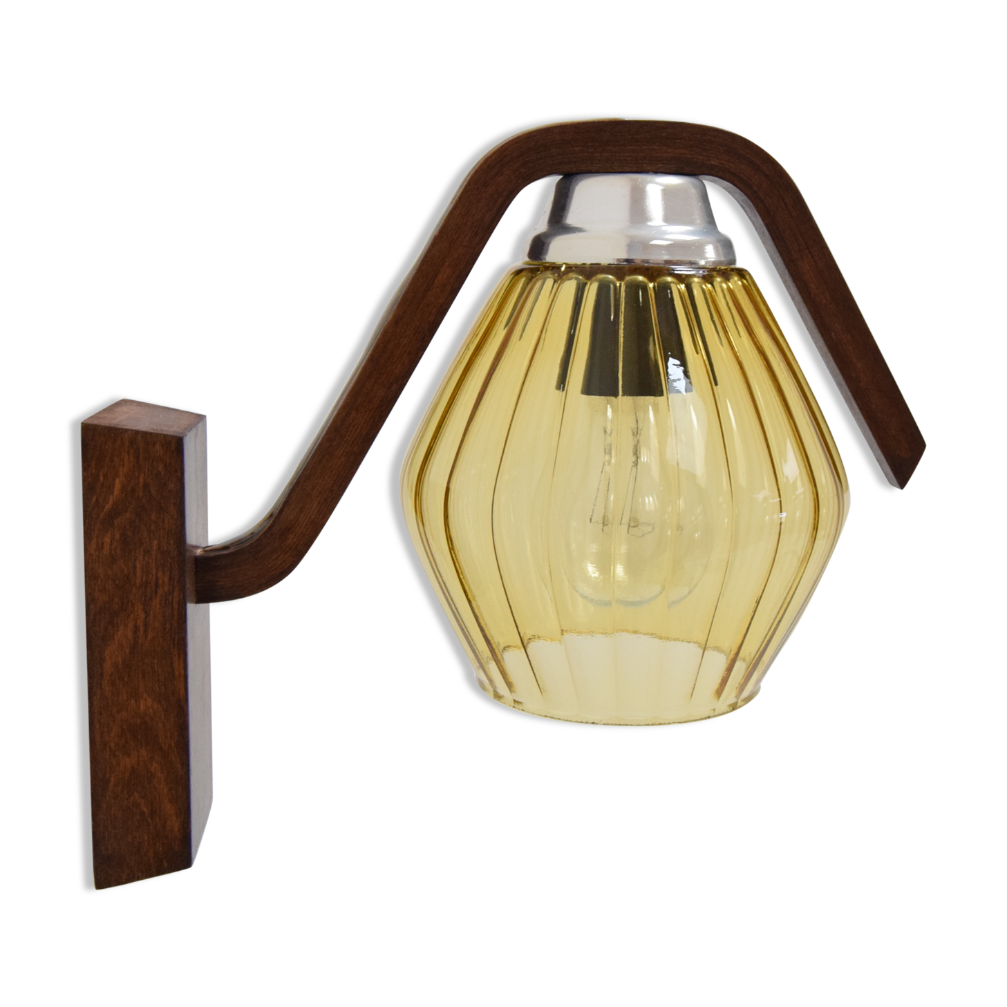 Mid-century Wall Lamp by Drevo Humpolec, 1960’s.