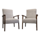 Pair of vintage stained beech armchairs from the 50s/60s