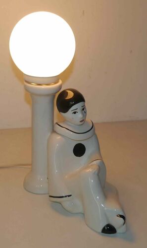 Lampe en céramique, Pierrot, 70's