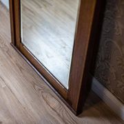 Vintage Floor Mirror in Light Brown Oak Frame, 1950s