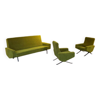 Sofa living room set - 2 designer armchairs 1960 by Pierre Guariche