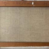 Painting "Breton Marine" or Normandy, HST Village on the coast Jean Martin