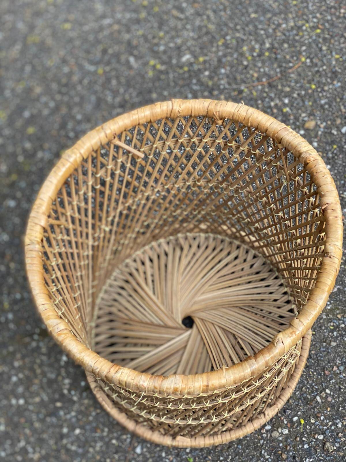 Woven bamboo basket