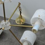 Lustre suspension Vintage Design Perplex 5 feux